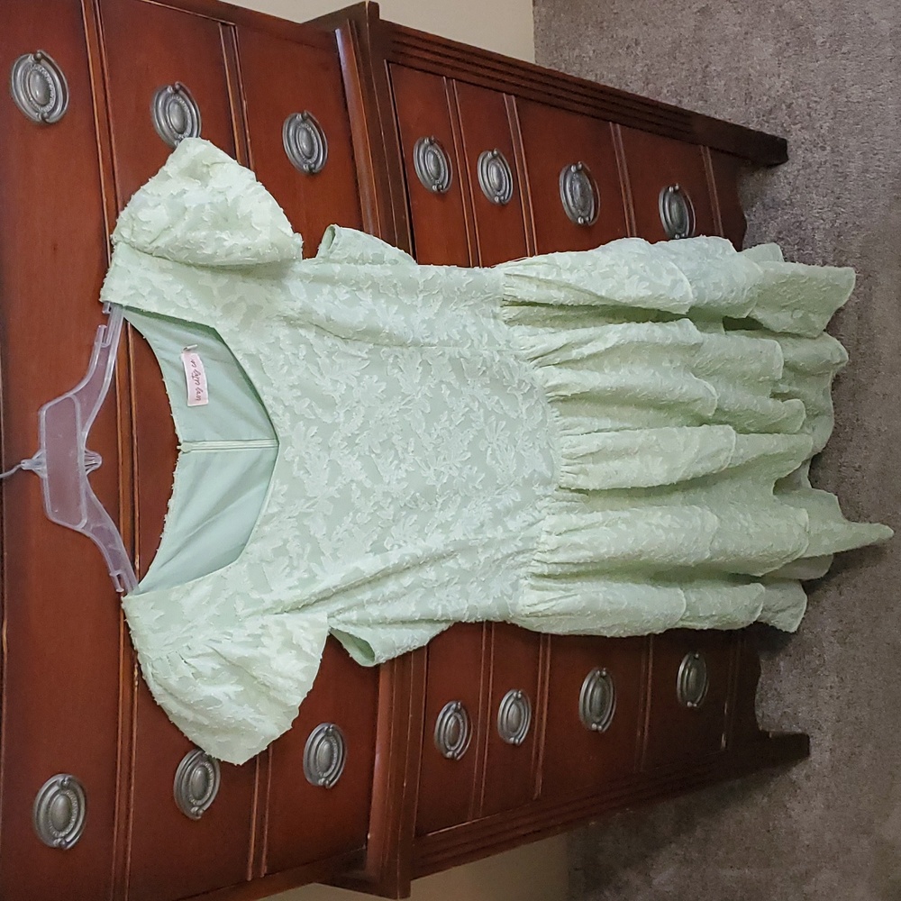 Ivy City Co, 8, Elegant Mint Green Lace Tiered Dress, NWT - Picture 9 of 10